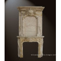 Indoor Decoration Travertine Overmantel Fireplace For Sale